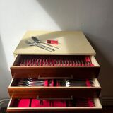 Cutlery set with storage furniture, Gero Zilduro (Netherlands), 100 pieces, stainless steel