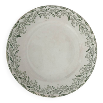 Grand plat rond saint-amand décor mimosa