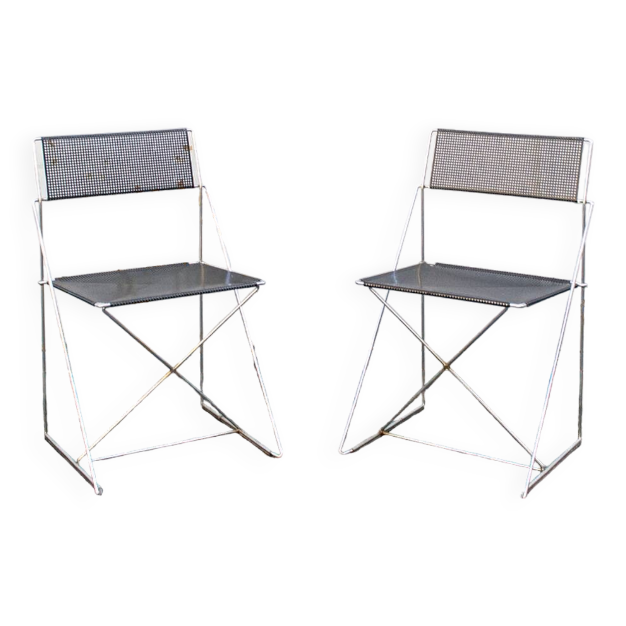 X-line chairs by Niels Jorgen Haugesen for Magis 1977