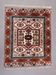 Old Turkish Kazak rug 90x115 cm vintage tribal, square medium 2574