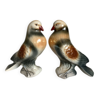Paire de serre livres oiseaux