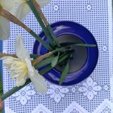 Intense blue ceramic vase