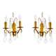 Pair of golden sconces with tassels