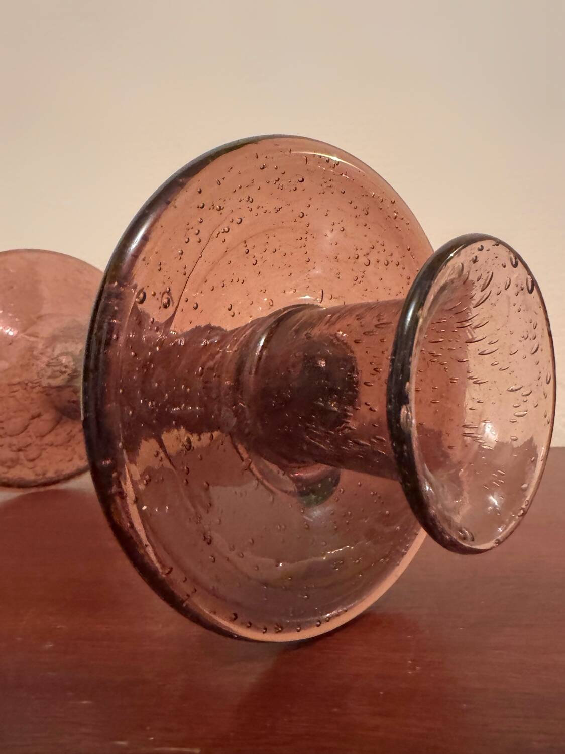 Biot bubble glass candle holder