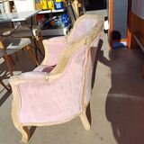Louis XV style shepherdess armchair Huge job of sanding/stripping with raw wood (it's up to you to choose