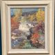 Original Swedish Oil On Panel – “Waterfall” By Hundt