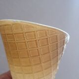 Set of 5 bormioli rocco embossed glass ice cream cups made in vintage Italy