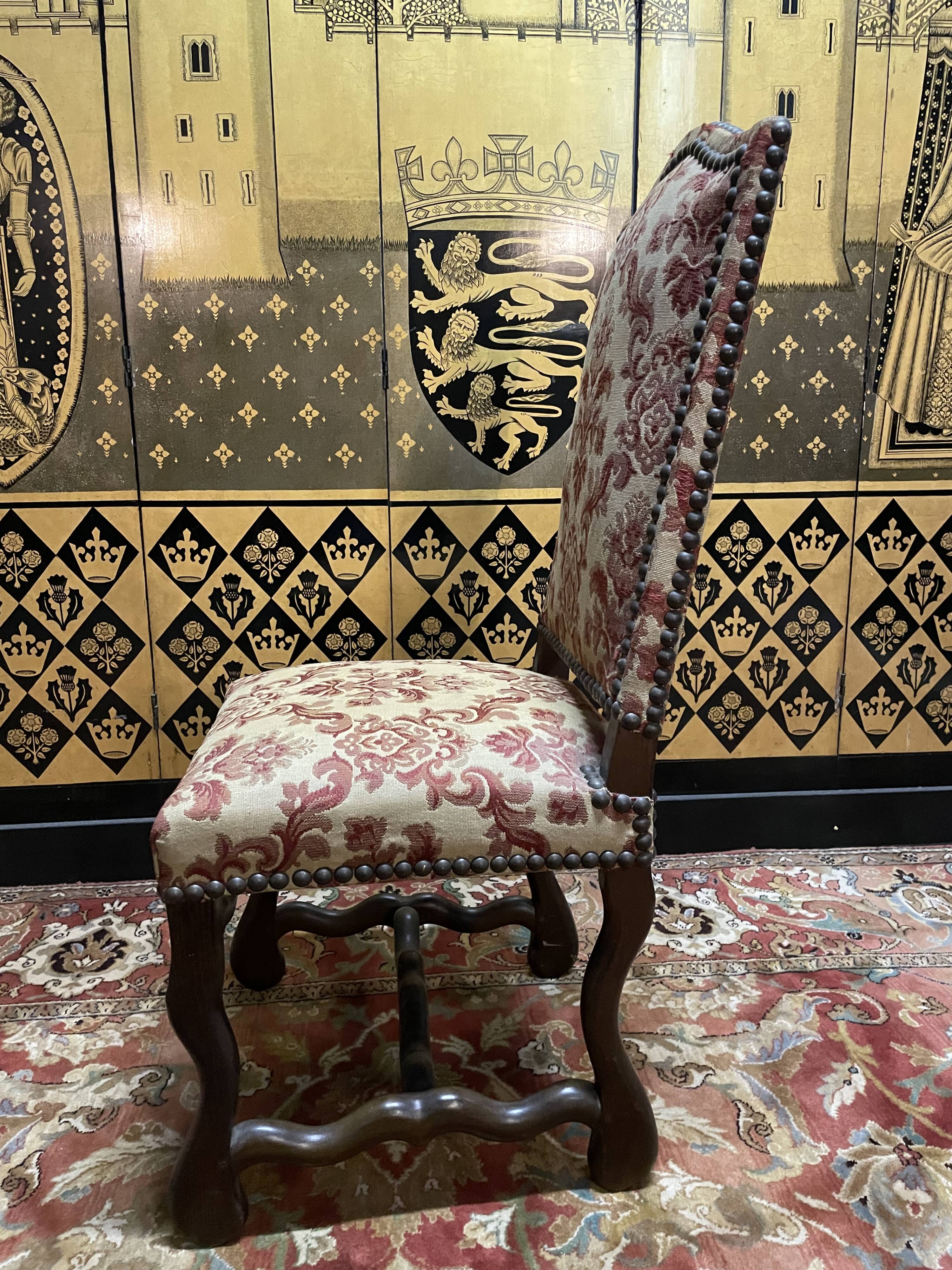 Set of 4 Louis XIII "Sheep bone" chairs