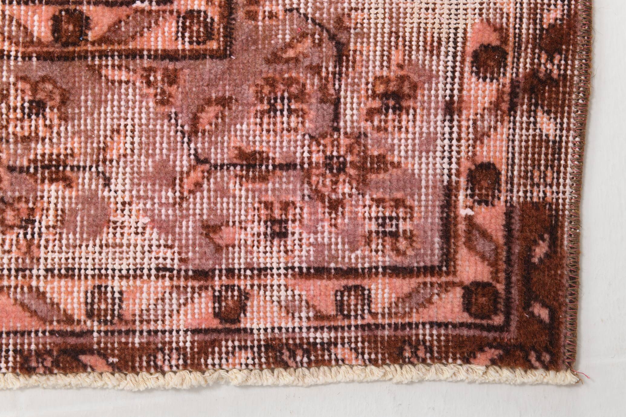 Vintage Large Pink & Red Floral Rug, 207x297Cm