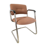 Strafor armchair in pink wool