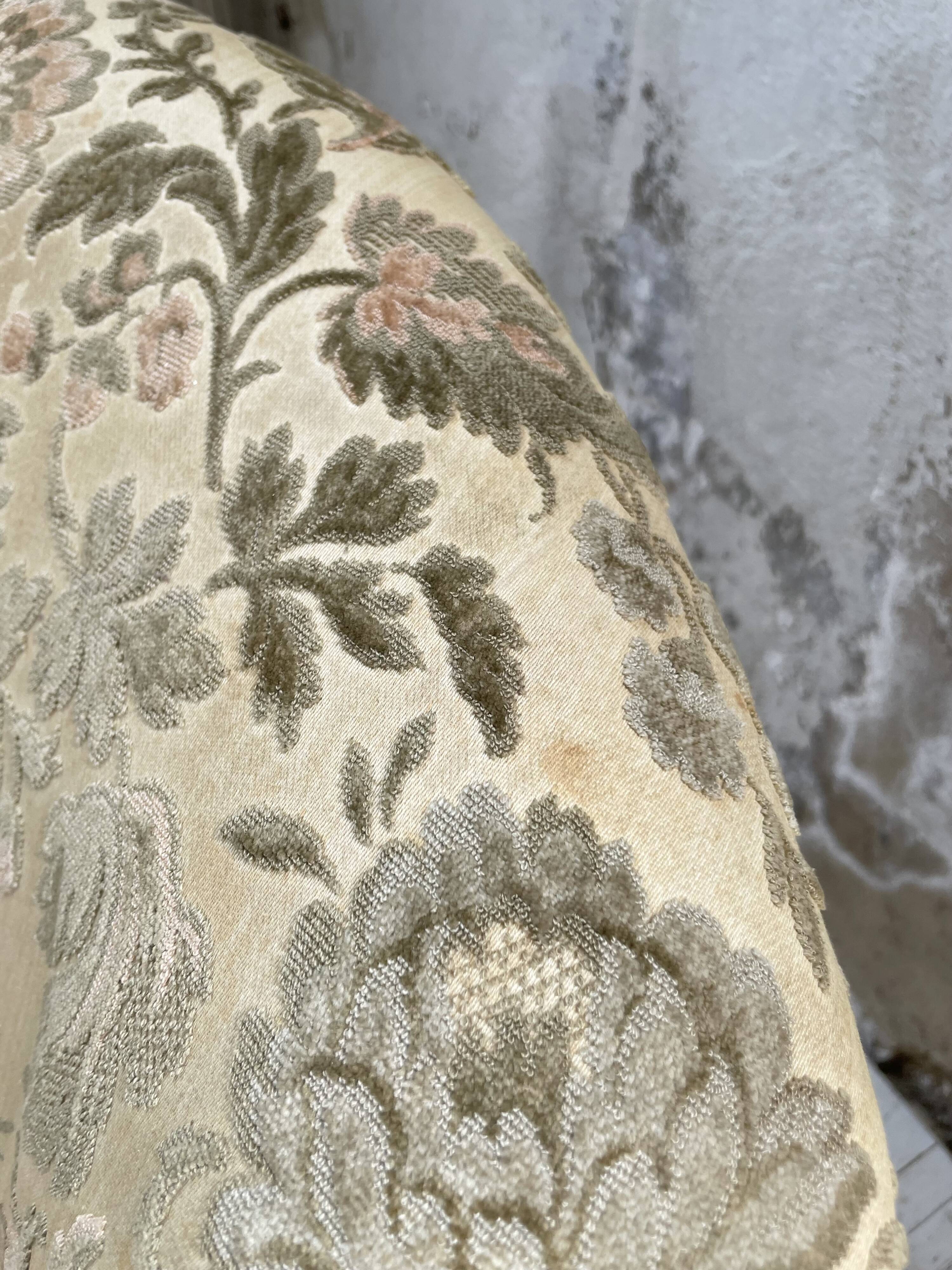 Fauteuil napoléon fleuri XIXème