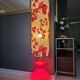 Vintage Space Age lamp 1970 - Red ceramic - Double lighting