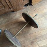 Double top pedestal side table
