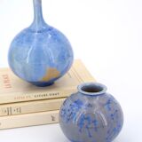 Signed ceramic vase with crystallization effect