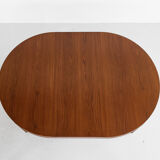Midcentury Danish round dining table in teak by Severin Hansen for Haslev 1960s