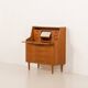 Danish teak mid century modern secretaire cabinet with a desk and vanity