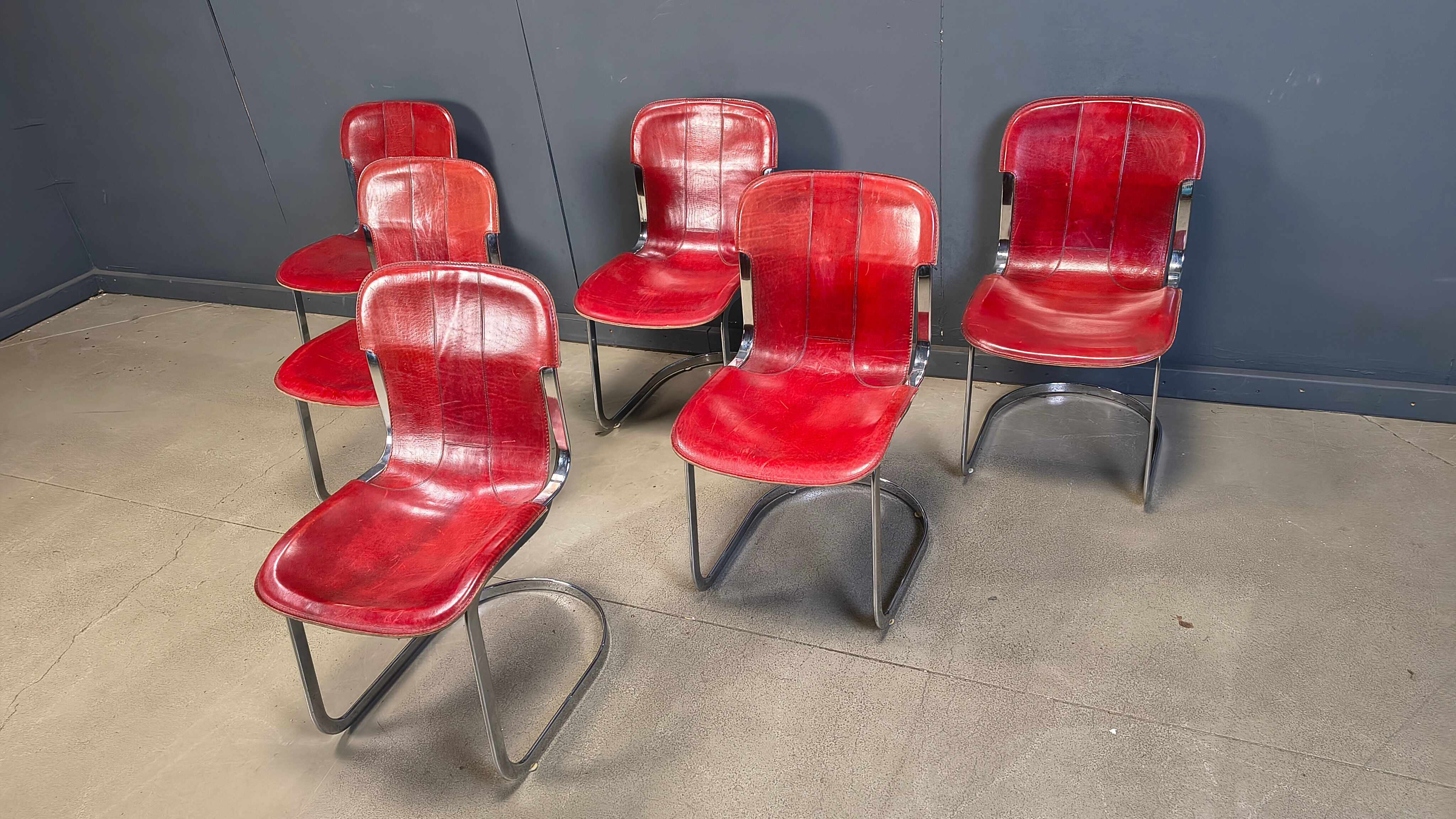 Vintage dining chairs by Cidue, 1970s - set of 6