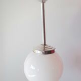 Art Deco opaline globe pendant lamp