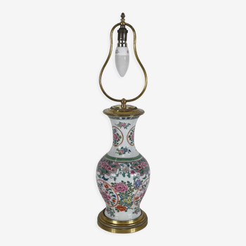 Porcelain lamp of china and brass – early twentieth century