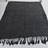 6x7 Charcoal Handwoven Anatolian Kilim Rug, 172x218 Cm