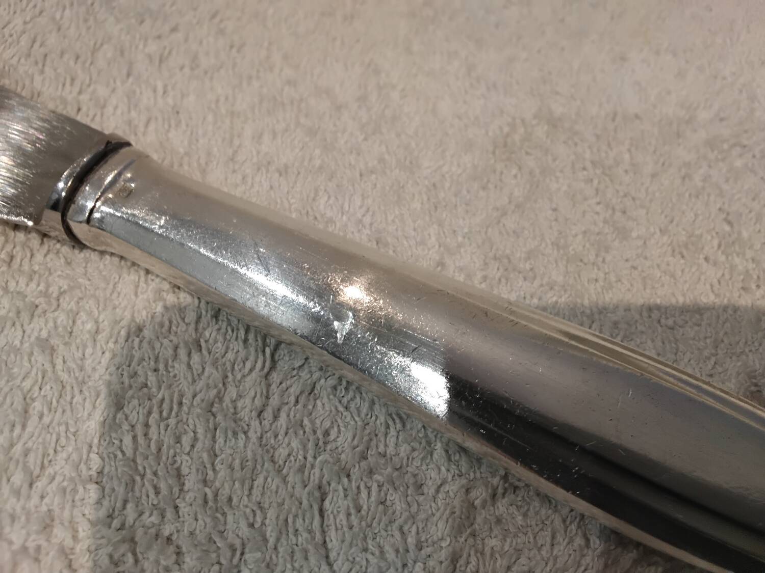 Art Deco silver-plated metal cheese knife by silversmith Apollo