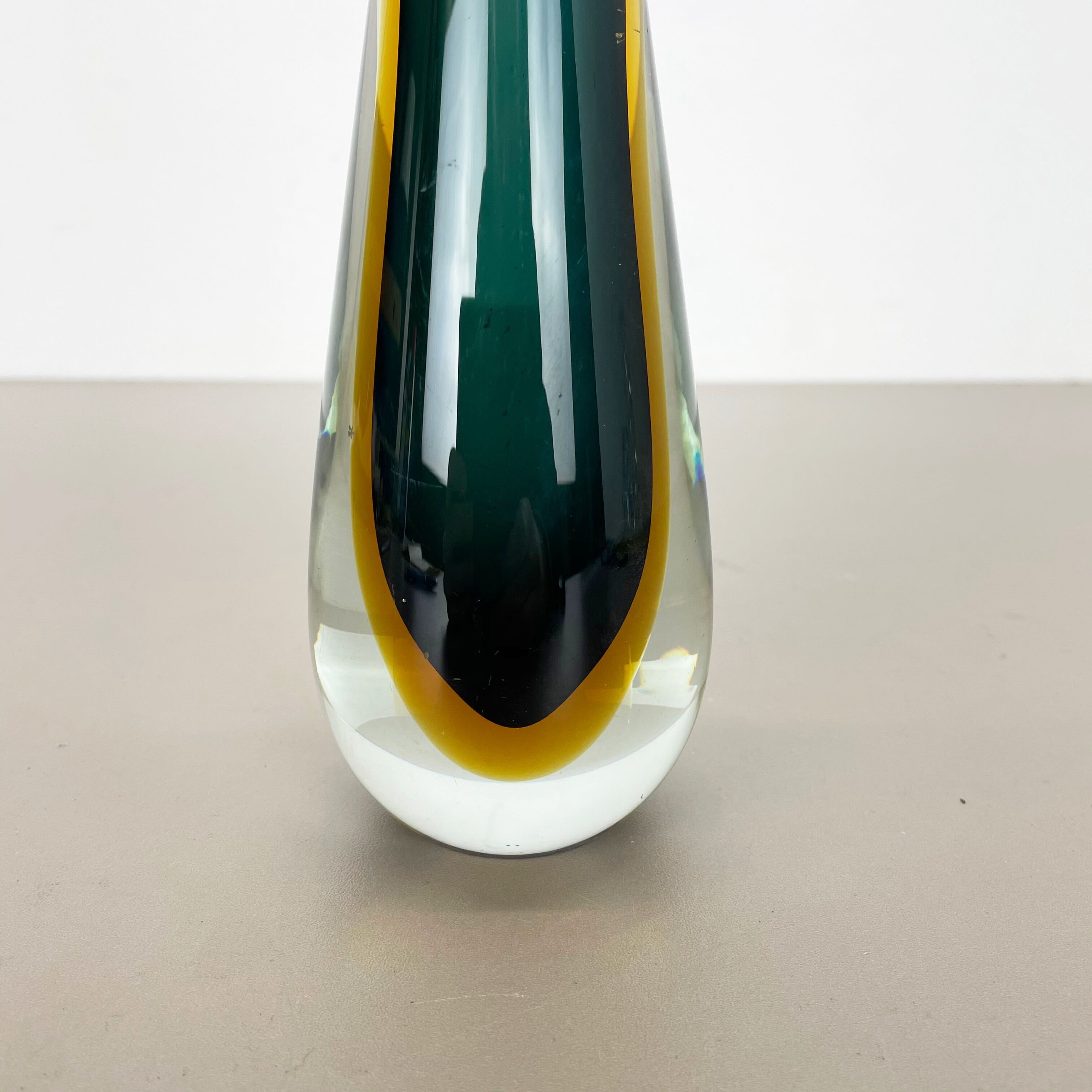 Large Murano Glass Sommerso Vase Designed by Flavio Poli attrib., Italy, 1970s