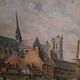 Huile sur toile, tableau Cathédrale d'Amiens
