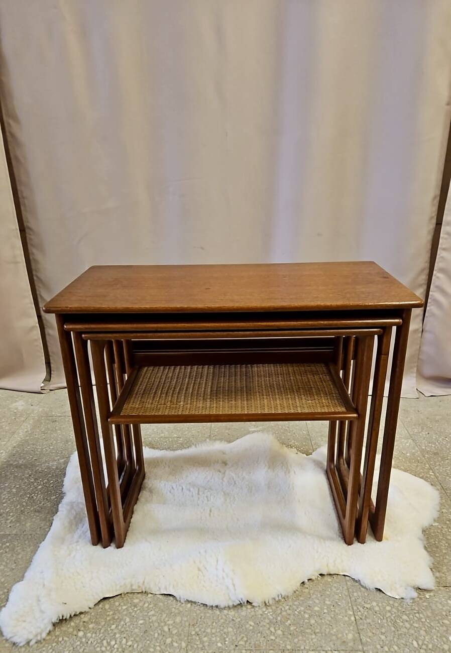 Danish vintage teak nest of tables by Johannes Andersen  1960s