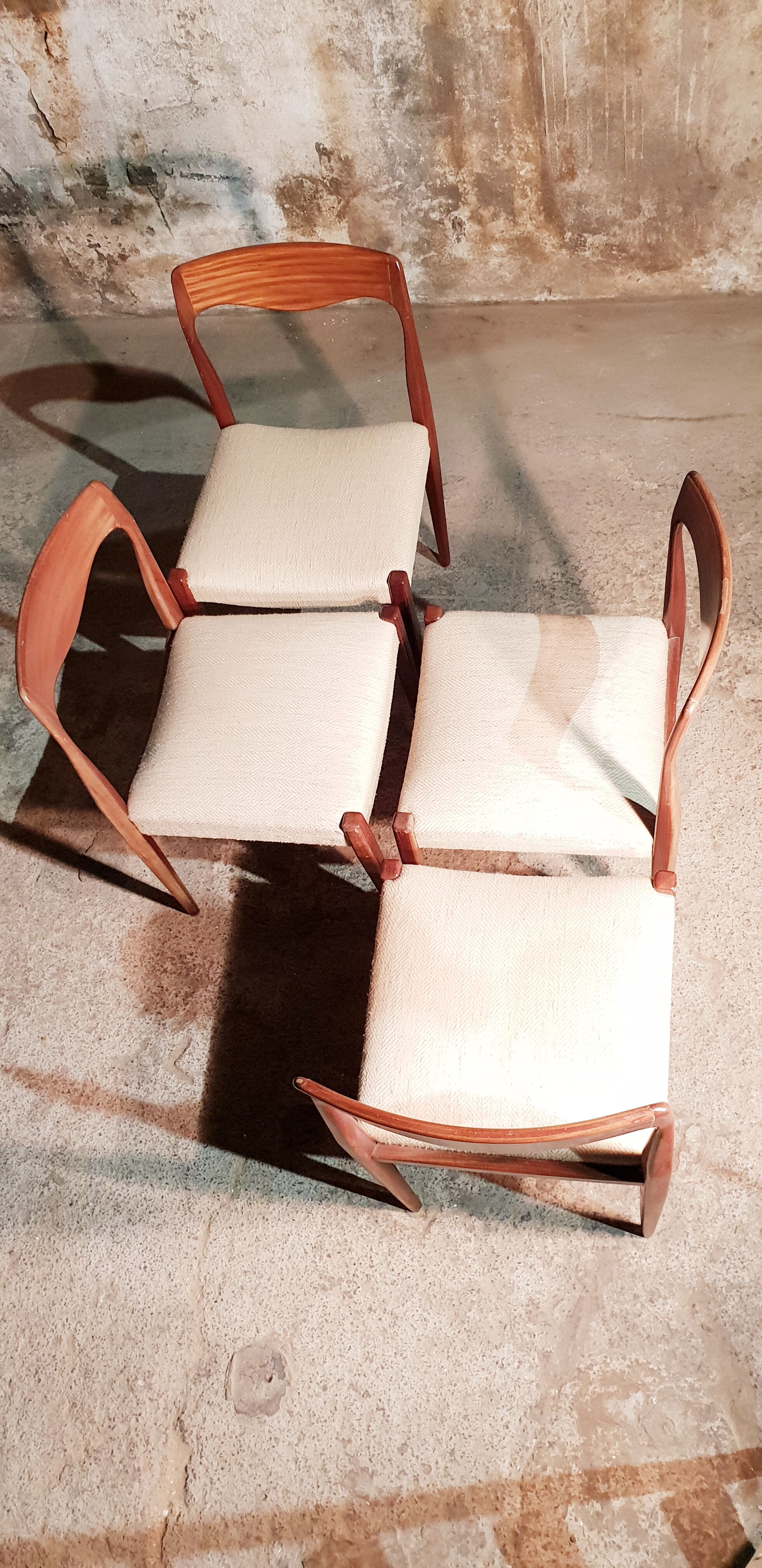 Set de 4 chaises scandinave vintage
