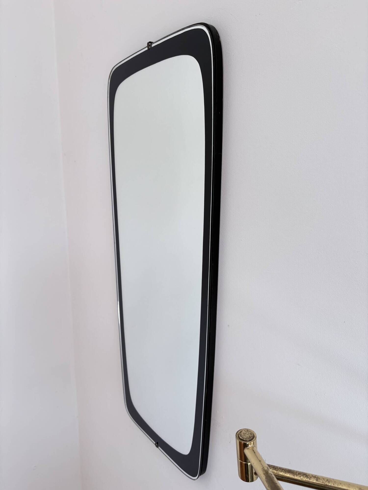 Large, asymmetrical Rockabilly-style crystal mirror, 1960s.