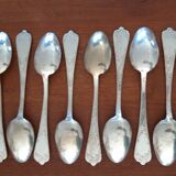 Set of silvered metal cutlery 1/1000th