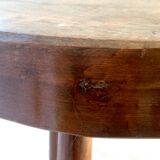 V massive wooden tripod stool