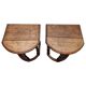 Antique English Oak Wall Or Statue Tables, 2nd Half Of The 19th Century