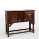 Antique 16th century Spanish carved cabinet in oak.