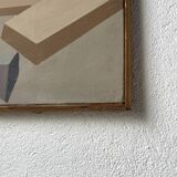 Abstract construction site work canvas