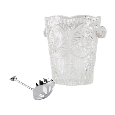 Seau à glace et sa cuillère motif hibou