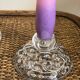 Superb pair of crystal candlesticks model "Organdi" by Crystal d'Ar.