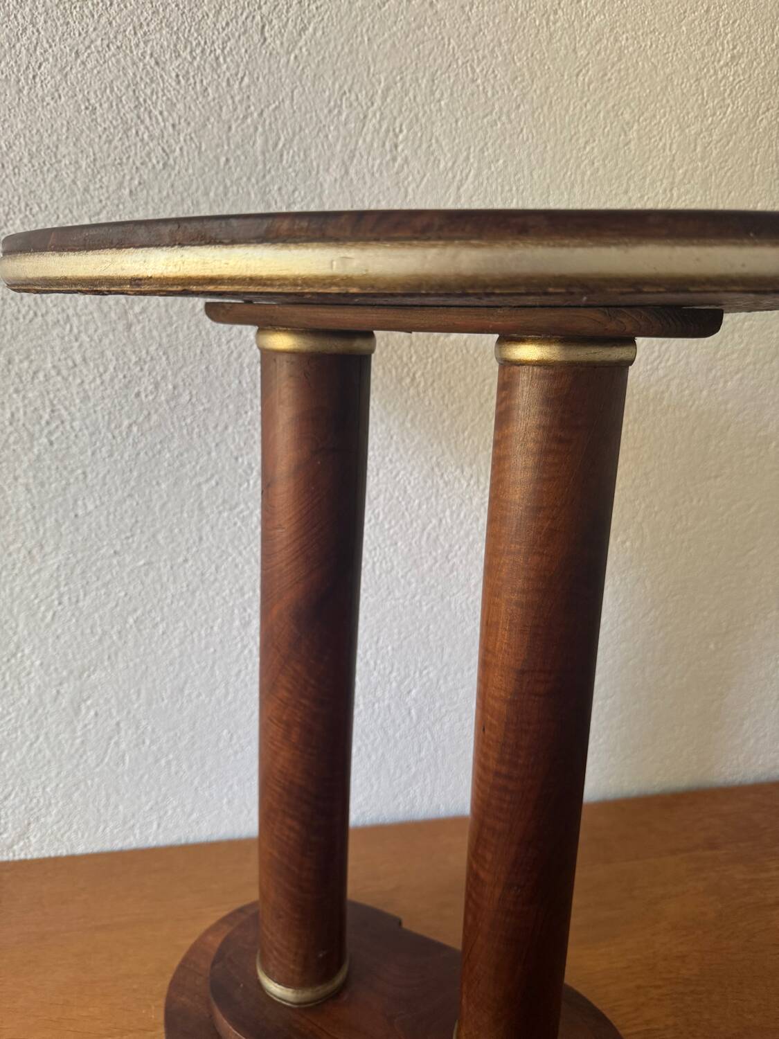 Art Deco wooden pedestal table