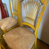 Duo of mulched Provencal chairs