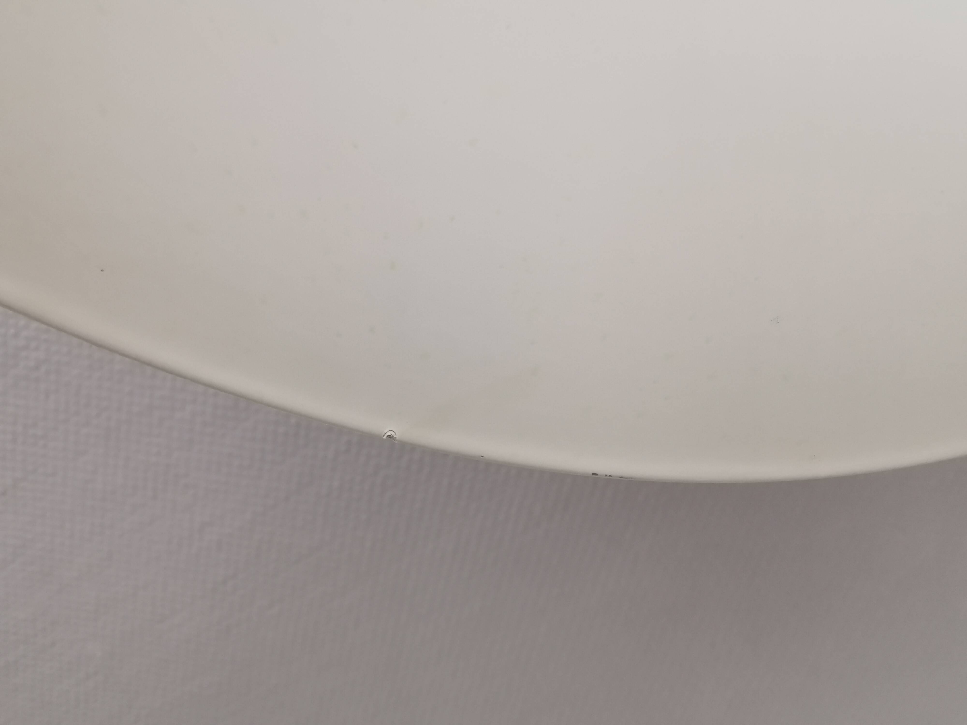 Vintage Fog & Mørup Semi Hanging Lamp, White Lacquered, Denmark 1970-80s