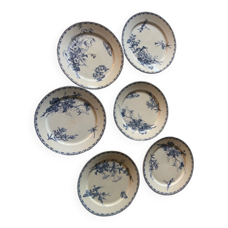 Series of 6 vintage iron earth plates