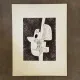 Modern composition drawing 1970 by François de Chabot