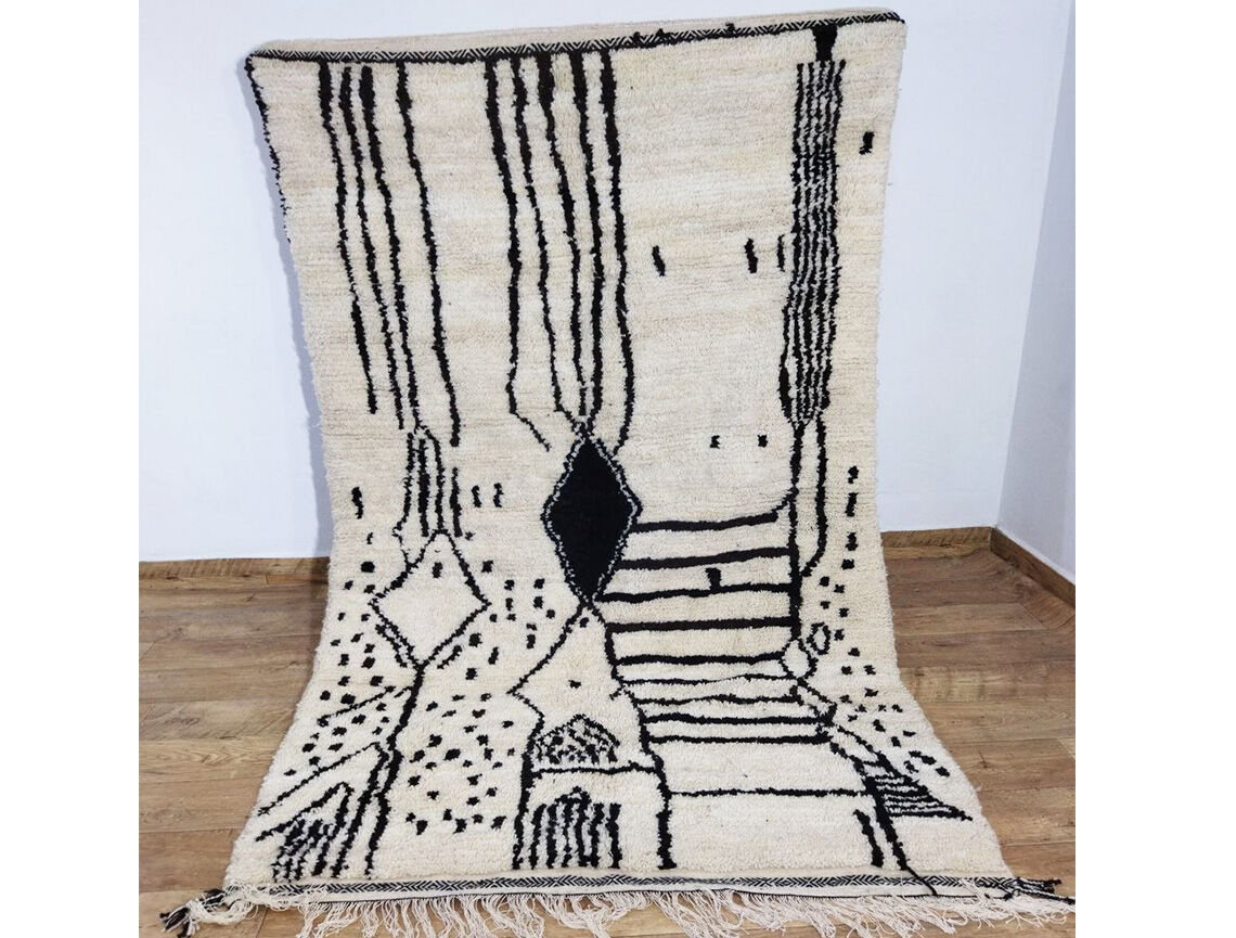 Handmade Moroccan Berber carpet 245 X 142 CM
