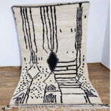Handmade Moroccan Berber carpet 245 X 142 CM