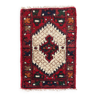 Tapis vintage fait main Hamadan – 41 cm x 59 cm - 1C961