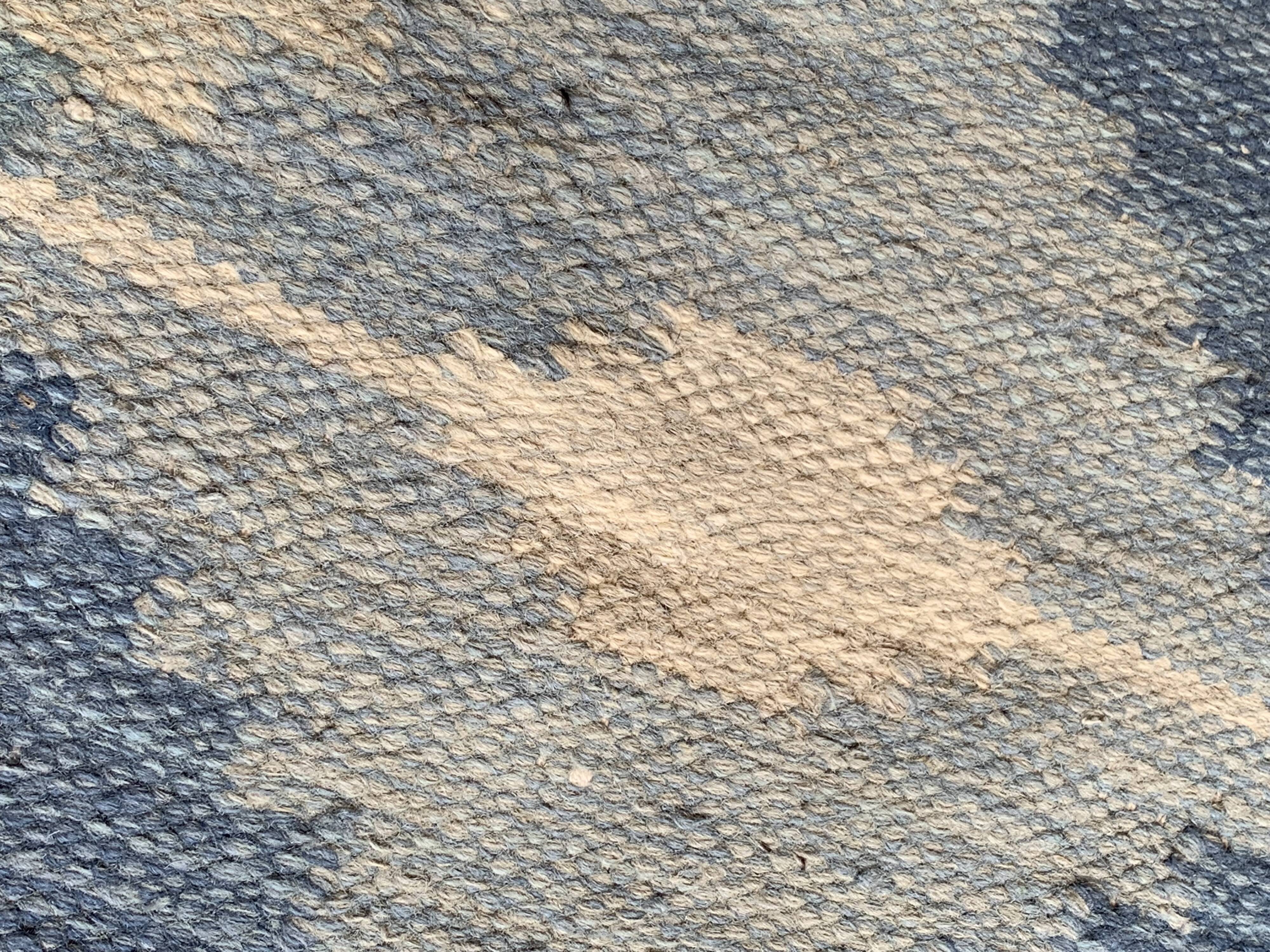 Scandinavian carpet "rollakan" in wool 1960