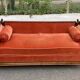 Convertible sofa bed Louis XVI daybed velvet