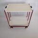 Vintage serving table in painted steel sheet from the years 80