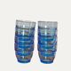 Lot de 8 verres arco france bleu