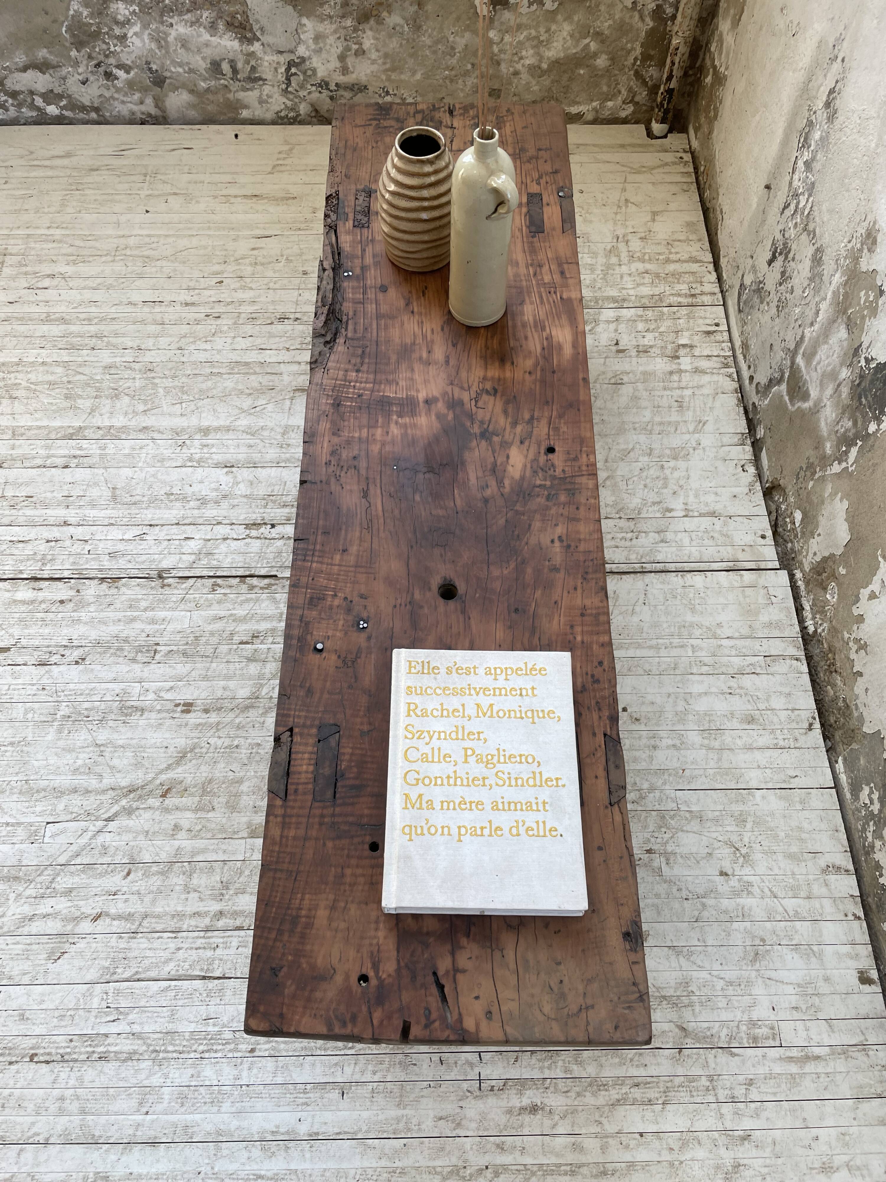 Brutalist workbench solid cherry coffee table